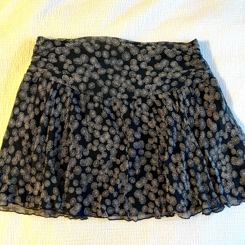 Black with white polka dots mini skirt